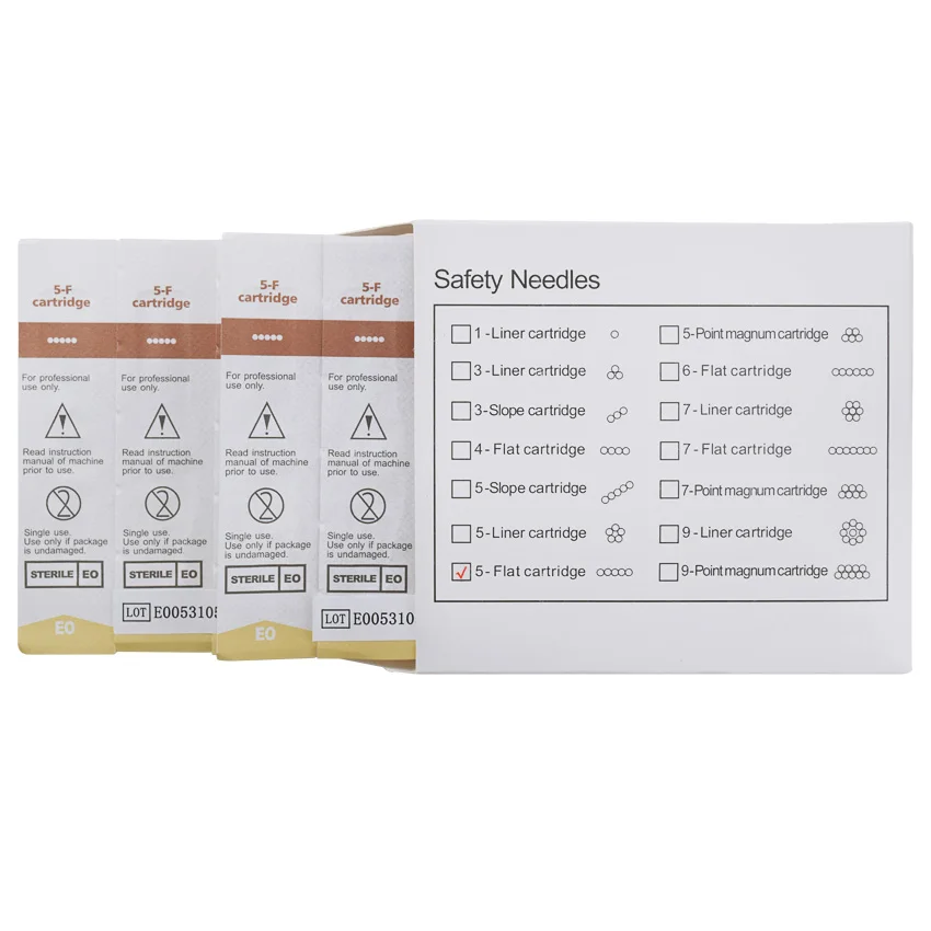 10 шт 5F Одноразовые стерилизованные татуировки перманентный макияж ручка машина плоские иглы Советы для бровей губ микроблейдинг поставки