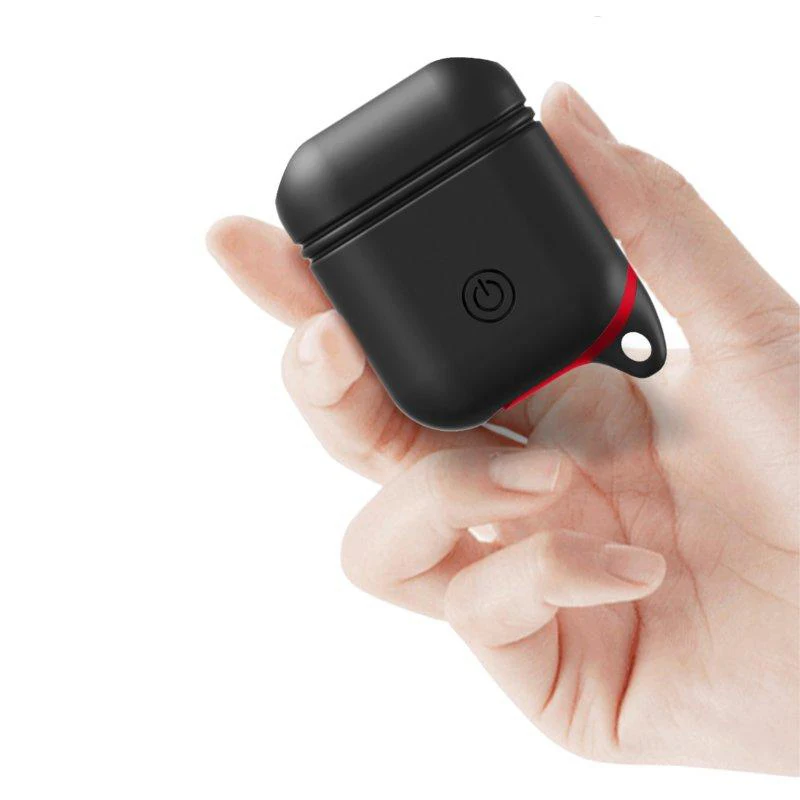 Soft Silicone Case Cover For Apple Airpods Waterproof Shockproof Protector Case Sleeve Pouch for Air Pods Earphone With Hook (2)