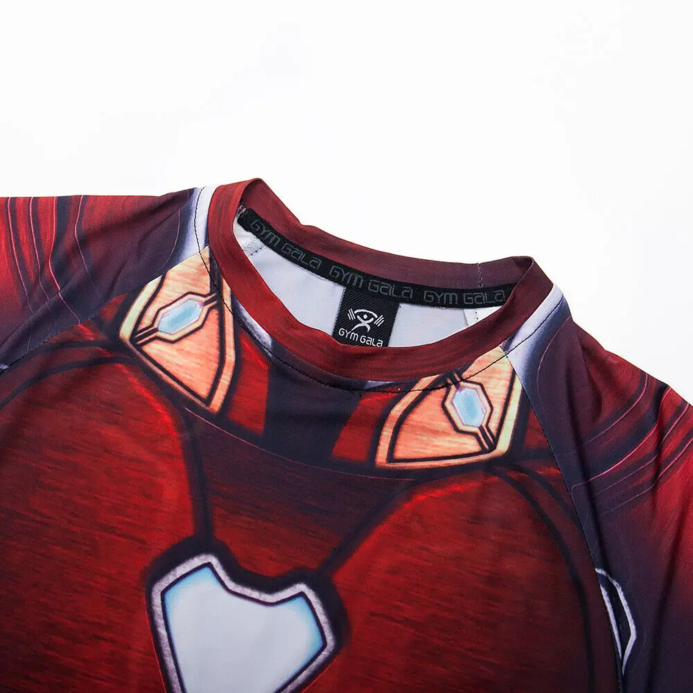 High Quality Hot-selling Fitness Gym Bodybuilding O-Neck Polyester TShirt 3D Marvel Avengers Endgame Iron Man T Shirt Men