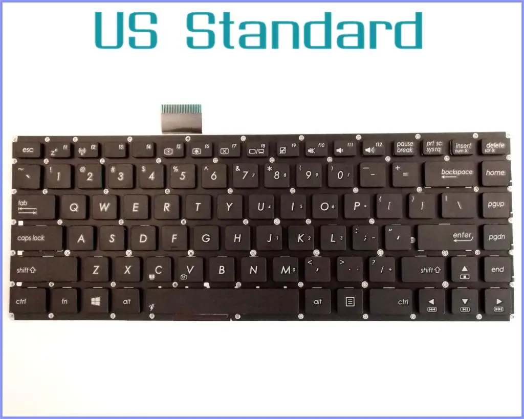 US English Version Keyboard for ASUS VivoBook 0KNB0-4107US00 MP-12F33US-9201 AEXJ7U00010 Laptop No Frame
