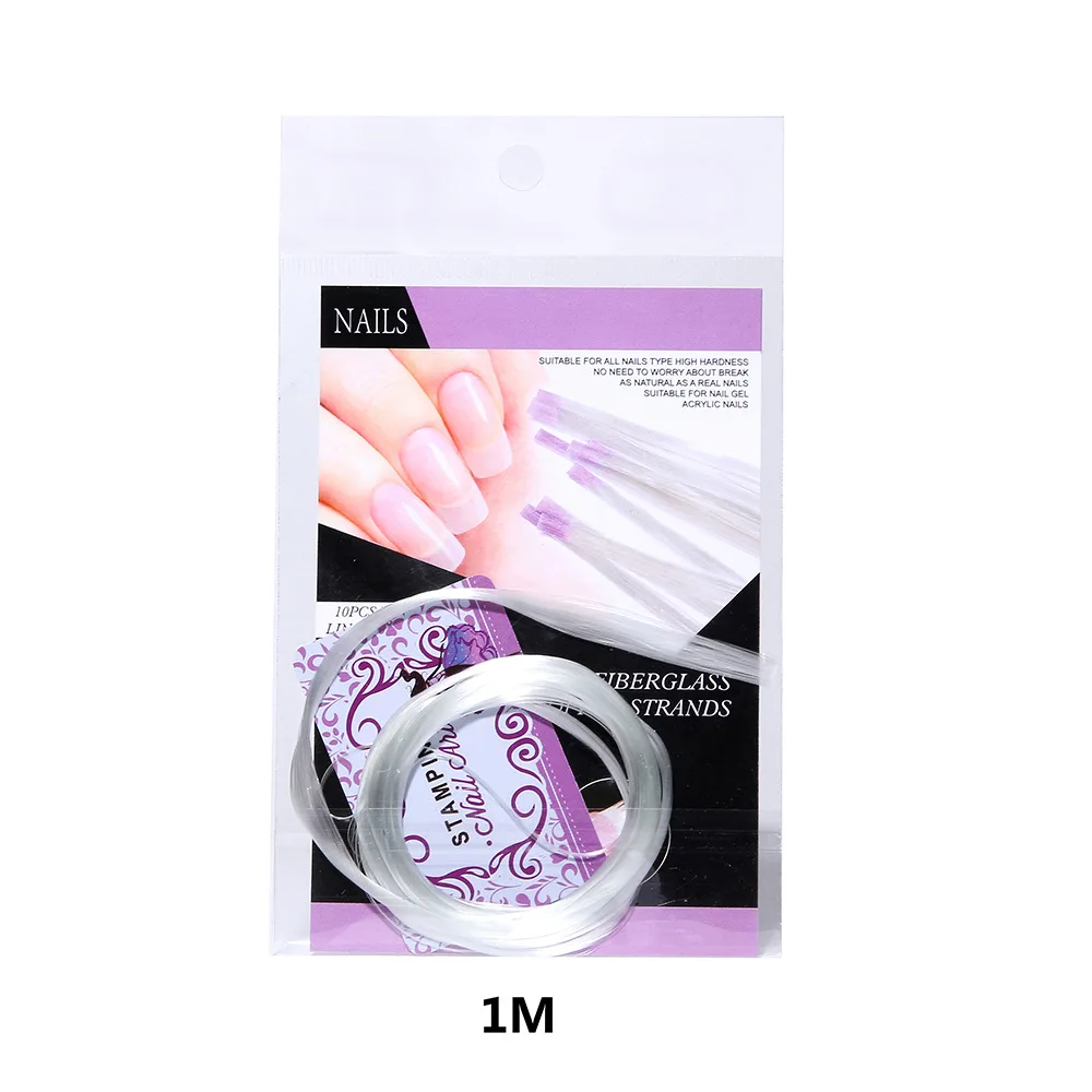 1 м/1,5 м/2 м для дизайна ногтей стекловолокно для УФ-геля DIY ногтей белые акриловые накладные ногти со скребком DIY инструмент для спа ногтей