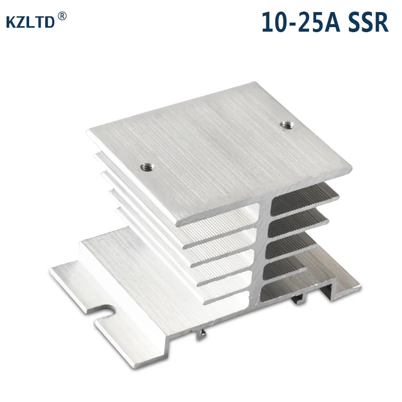 

Aluminum SSR Heat Sink for Single Phase Solid State Relay Dissipation Radiator Heat Sink SSR Heatsink for 25A Relay