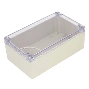 

Rectangular Electrical Power Distribution Box Guard Cover Light Gray Clear