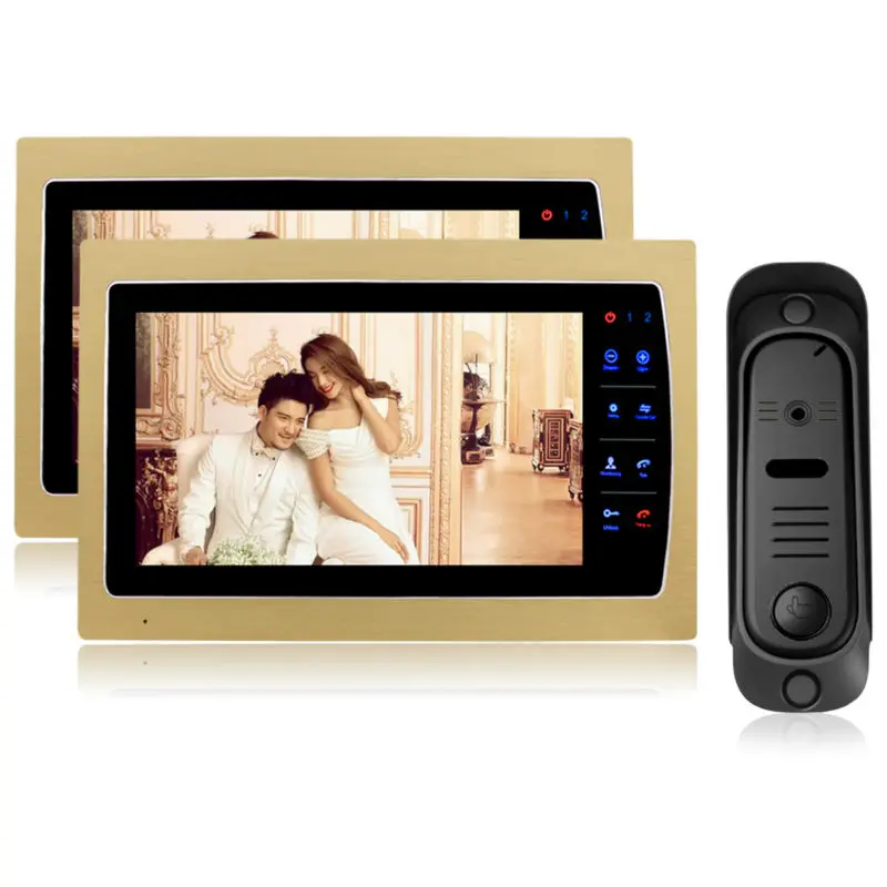 Homefong Video Intercom System 7 TFT White Color touch key Indoor Monitor with Outdoor font b