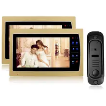 Sistema de Intercomunicación de Vídeo Homefong 7 ”TFT Color Blanco tecla táctil Monitor con Cámara Al Aire Libre de Interior Para villa Video de La Puerta teléfono