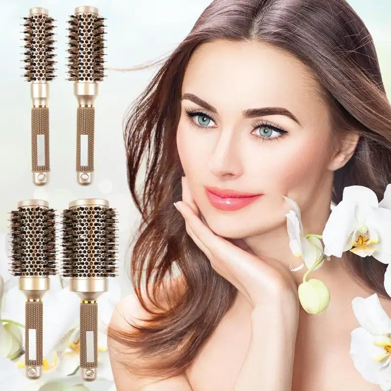 

Professional Hair Dressing Brushes Ceramic Iron Round Comb Magic Hair Styling Combs Anti-static Hairdressing Combs