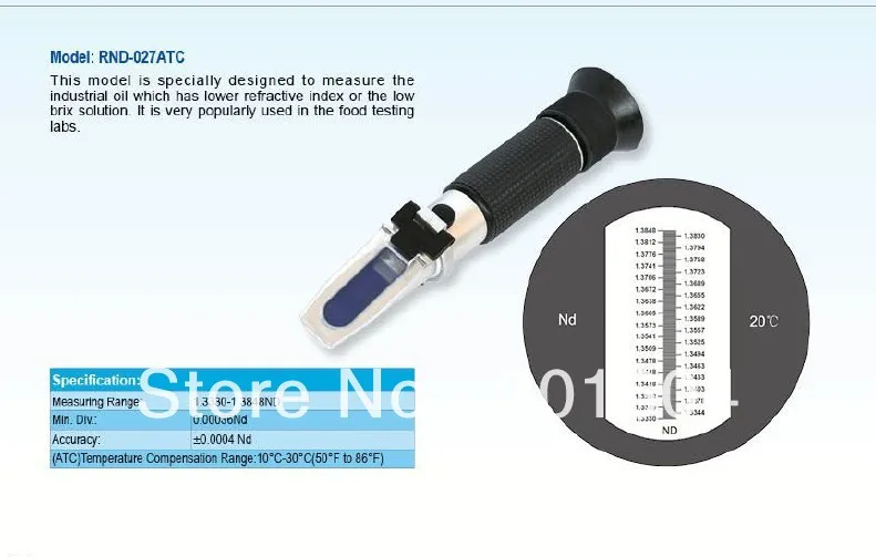 Оптовые ручные промышленные масла рефрактометр 1.3330-1.3848ND RND027/УВД