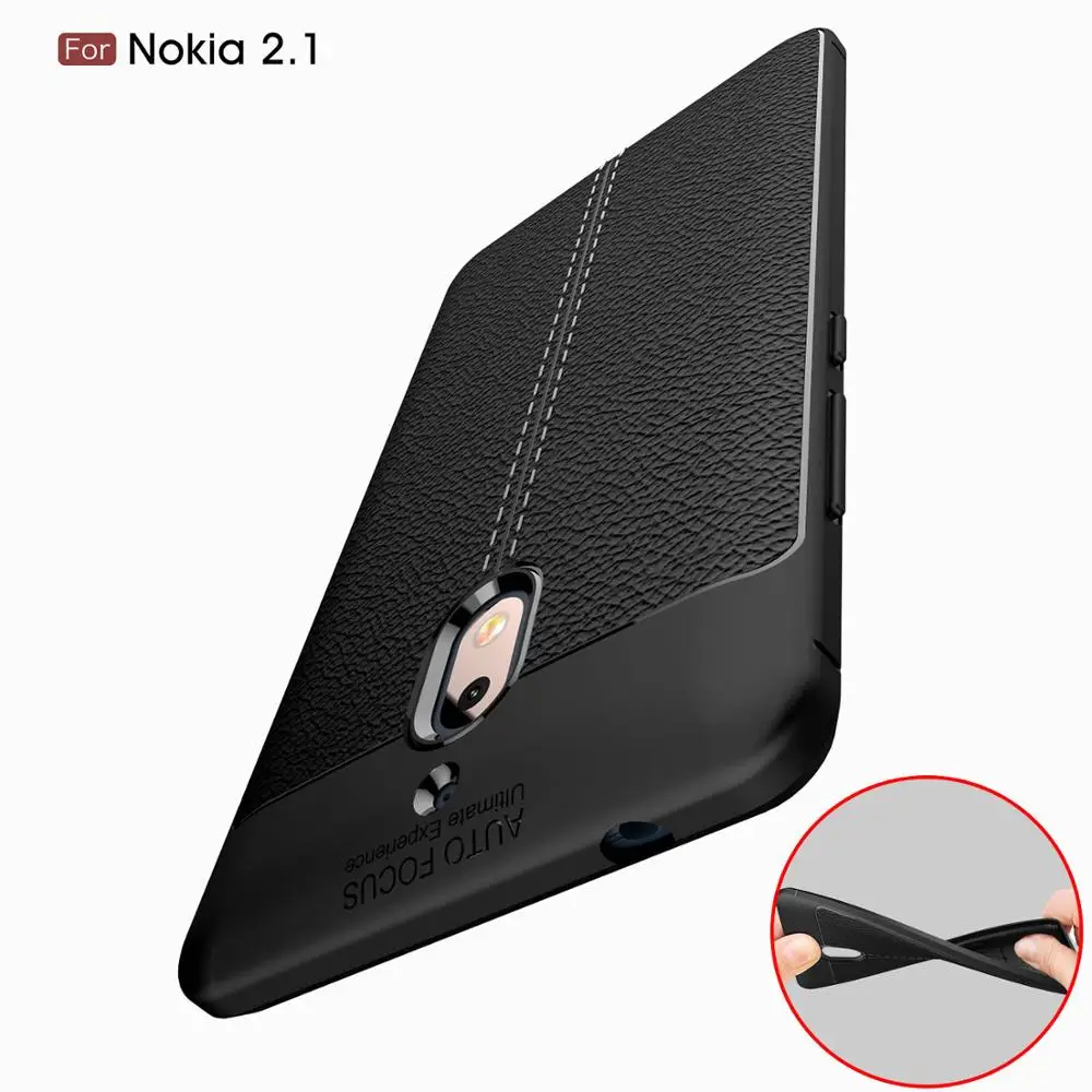 Чехол с текстурой личи 5.5для Nokia 2 1 чехол для Nokia2.1 V телефона лента на заднюю