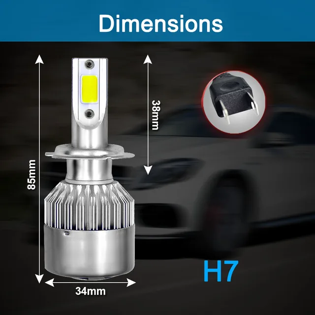 CROSSFOX Auto żarówki LED H7 H4 H11 H1 H3 H13 880 9004 9005 9006 9007 9003 HB1 HB2 HB3 HB4 H27 reflektory samochodowe LED -
