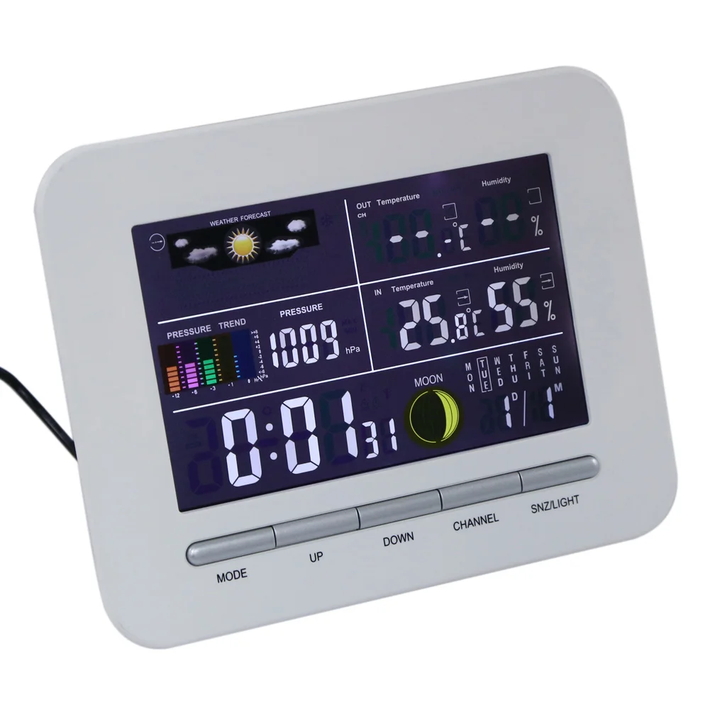 

Weather Station Professional Indoor Outdoor Digital Station Meteo Thermometer Exterior Humidity LCD Display