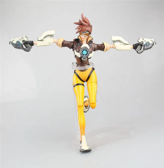 Action Figure Overwatch Ow gmae figura de ação figma 352 27cm personagem tracer comum modelo móvel boneca coleção brinquedos amigo presentes natal 15 9215790074_974623954