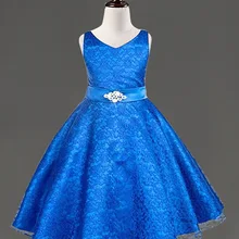 Детская одежда ярко-синего цвета; винтажное кружевное платье трапециевидной формы для девочек; цвет красный, бежевый, черный, фиолетовый; Детские свадебные платья принцессы; платье для маленьких девочек