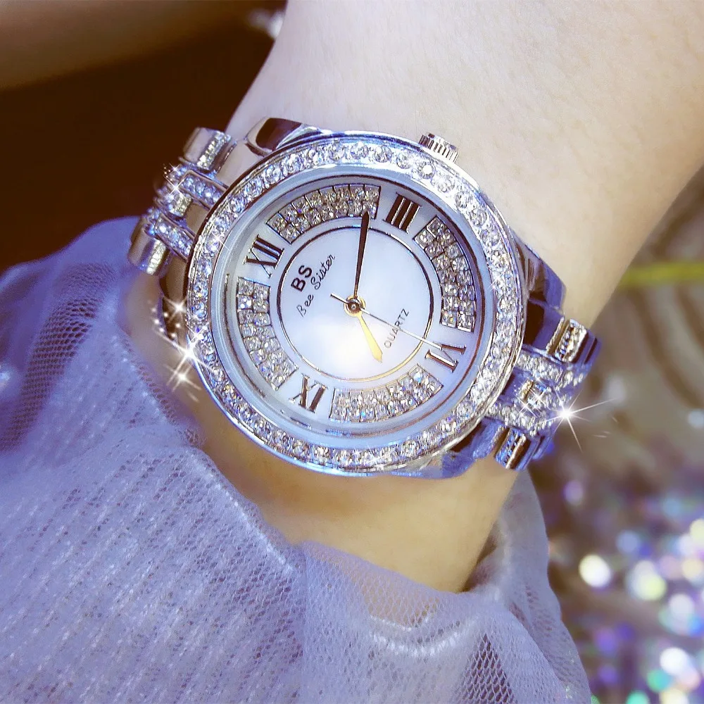 Hot Sale Famous Brand Bling Watch Women Luxury Austrian Crystal
