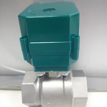 Без ручного управления CTF-001 10nm DN32 DN40 DN50 SS304 мама NPT резьба BSP ADC9-35V AC85-265V CR03 CR04 Электрический SS304 шаровой клапан