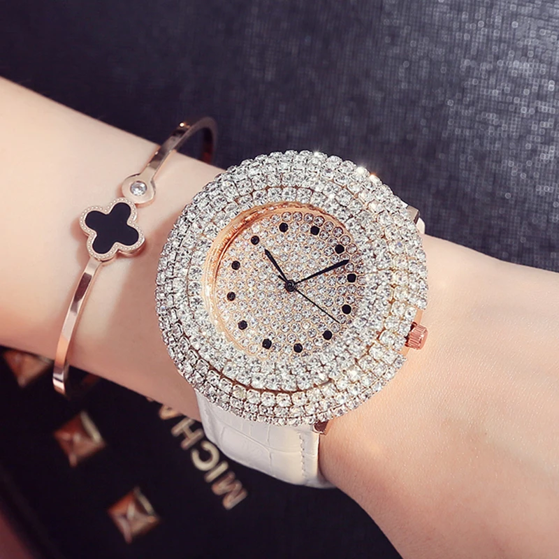 Изысканные кварцевые наручные часы со стразами и кристаллами 4 модных цвета женские часы с кожаным ремешком красивые женские лучшие подарки