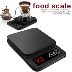Кухонные весы цифровые капельные кофейные весы таймер кухонный измерительный инструмент для взвешивания пищевых продуктов весы