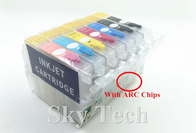 

Empty Refillalbe Ink cartridge suit for Epson T0331 - T0336 ,Suit for Epson Stylus Photo 950 960 , [7 pieces] Wirh ARC chips
