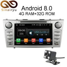 Sinairyu Android 8.0 8 Core 4G RAM Car DVD GPS For Toyota Camry 2006 2007 2008 2009 2010 2011 WIFI Autoradio Multimedia Stereo