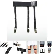 2 предмета, мужская рубашка, пояс для отдыха, Нескользящие зажимы клипсы, удерживающие рубашку, подтяжки ножные подвязки, ремень MSK66