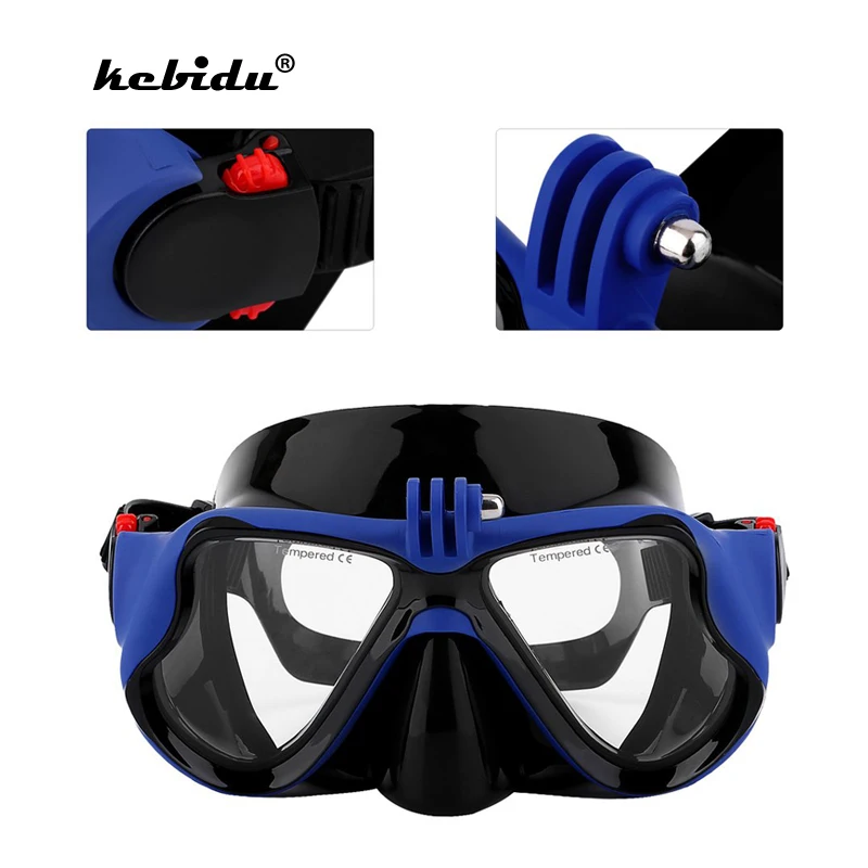 

kebidu Camera Diving Mask Underwater Waterproof Strap Scuba Snorkel Swimming Goggles for GoPro Xiaomi SJCAM Sports Camera