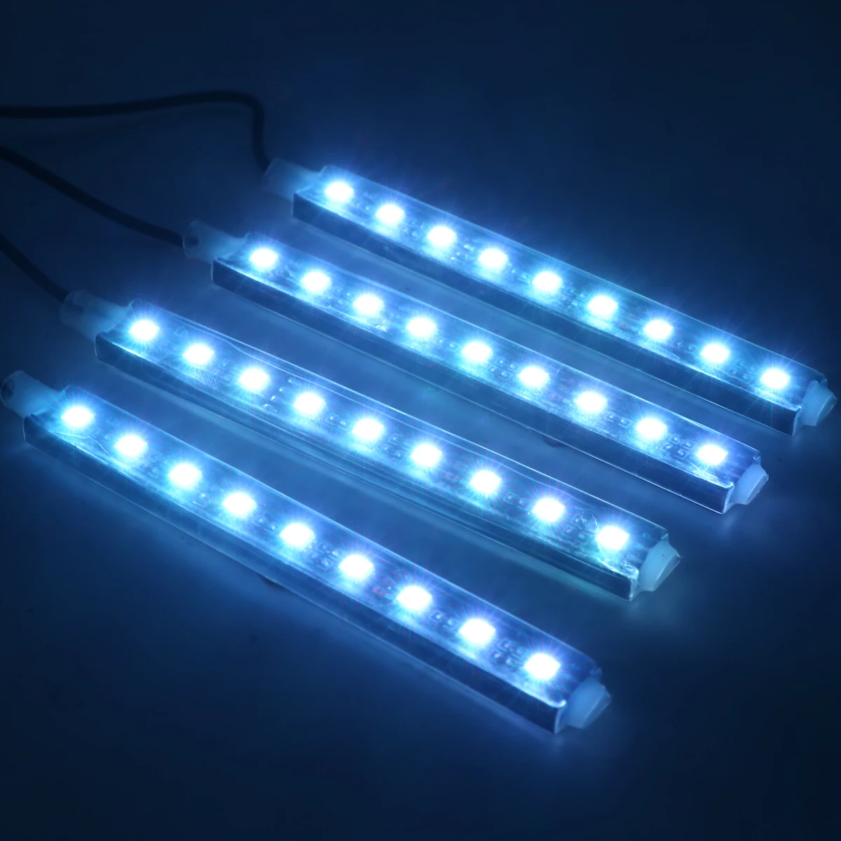 4 шт DC 5 V 3,5 W 9 светодиодный RGB многоцветный для внутреннего оформления автомобиля полосы света USB музыка Управление Водонепроницаемый атмосферу полосы света