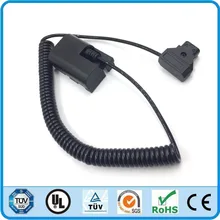 D-Tap Dtap Мужской к DR-E6 пустышка батарея адаптер питания пружинный кабель для Canon DSLR камера Арри SmallHD монитор Спиральный шнур питания