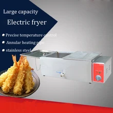 1PC FY-25V 220v Electric stainless steel high power fast heating deep fryers for Eommercial,with churros,French fries