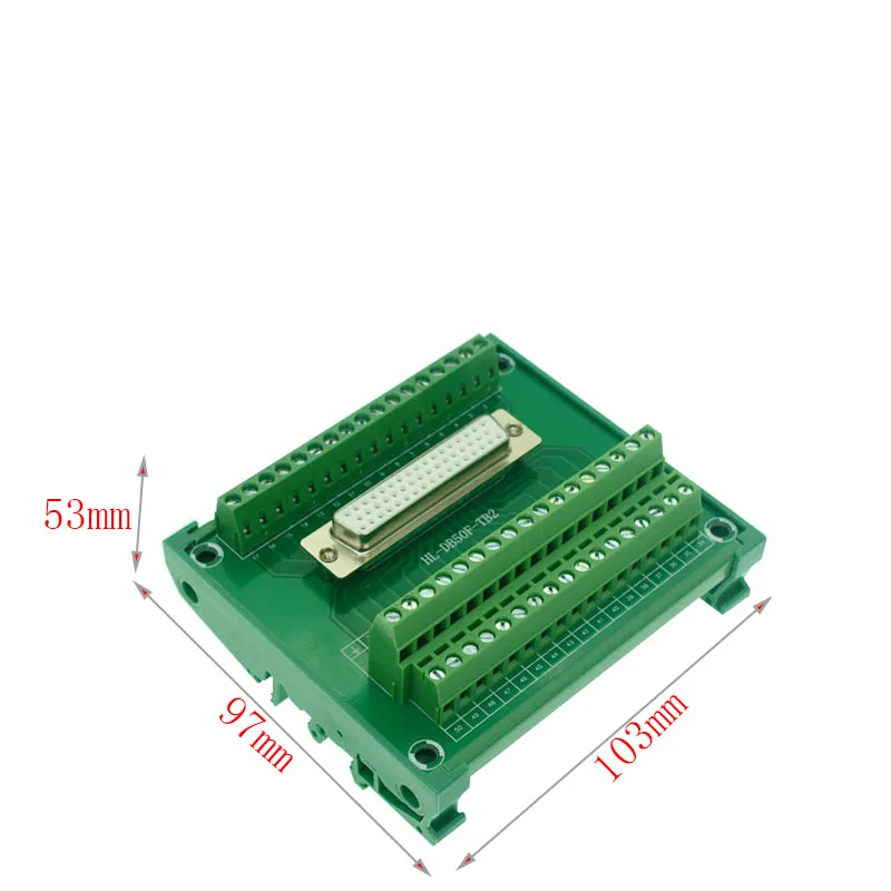 50 контактов DB50 Женская лампа DR-50 Женский сигнал клемма PCB коммутационный 3-рядный