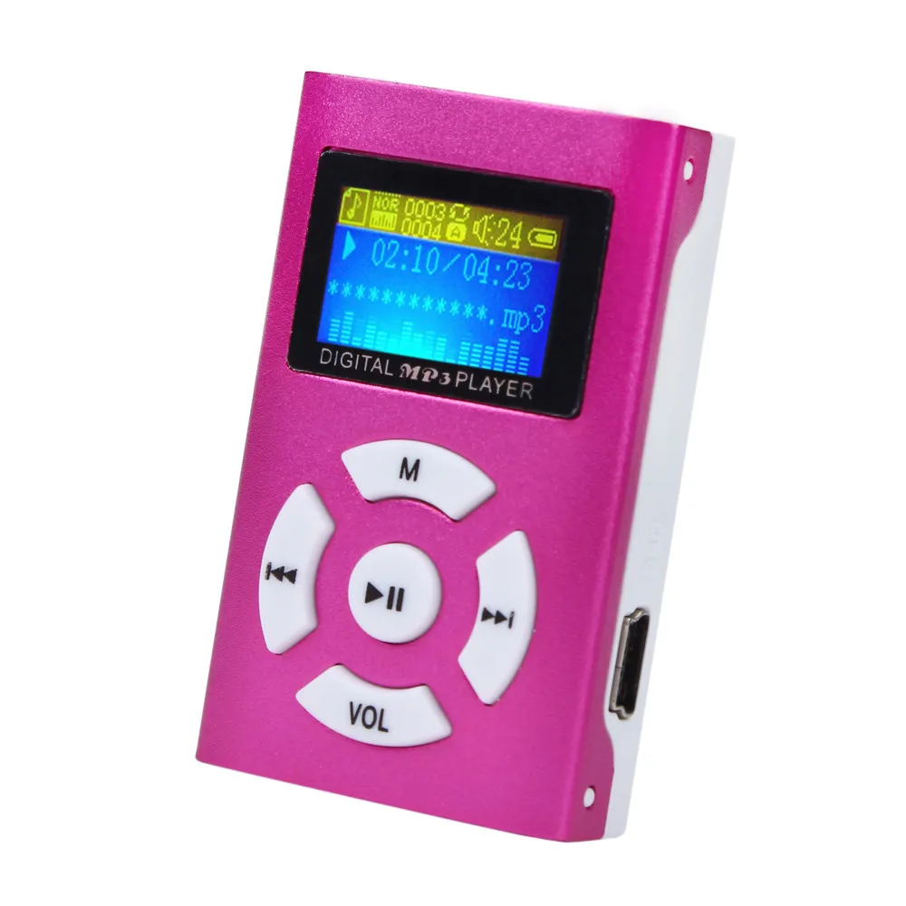 Горячая USB мини Спорт MP3 плеер ЖК-экран Портативный MP3-Player Поддержка 32 ГБ Micro SD TF карты# OR300 - Цвет: Red