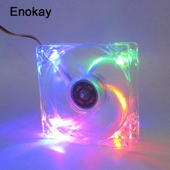 

Wholesale 3Pcs LED 80mm DC 12V 4Pin 8025 80x80x25mm CPU Cooler Exhaust Cooling Fan