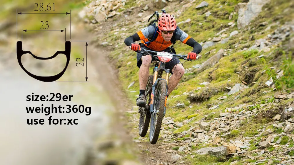 29er DH AM XC Enduro горный велосипед карбоновый обод 24 27 30 35 40 50 мм ширина Асимметричная бескамерная готовая диски для MTB колес