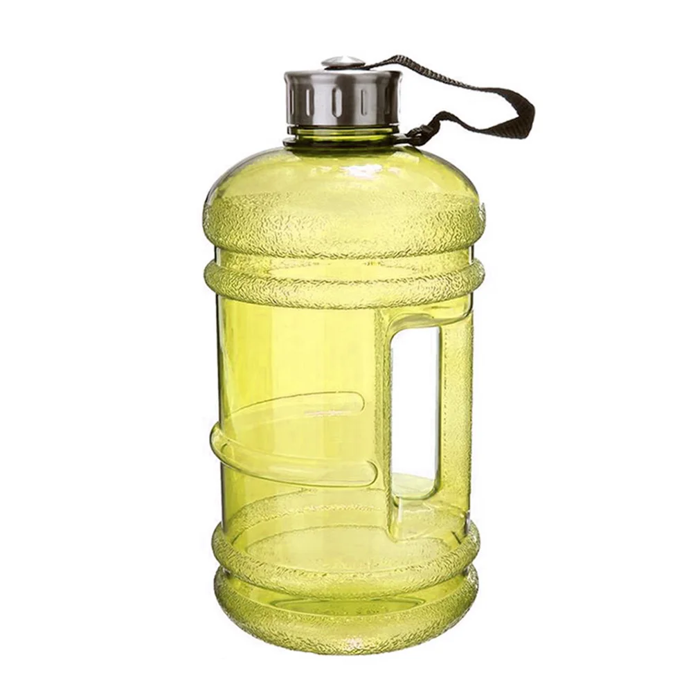 2.2L модный портативный спортивный чайник пластиковая бутылка для воды на открытом воздухе большая емкость для спортзала фитнес-велосипед Кемпинг Велоспорт DC120 - Цвет: Цвет: желтый