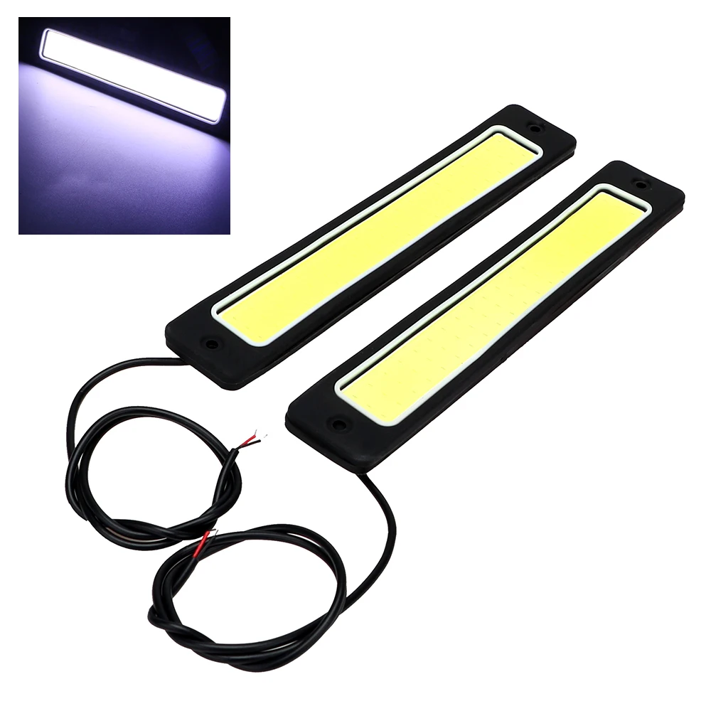 2pcs Daytime Running Light LED Car DRL Reversing Lamp COB Fog Lamp Bendable