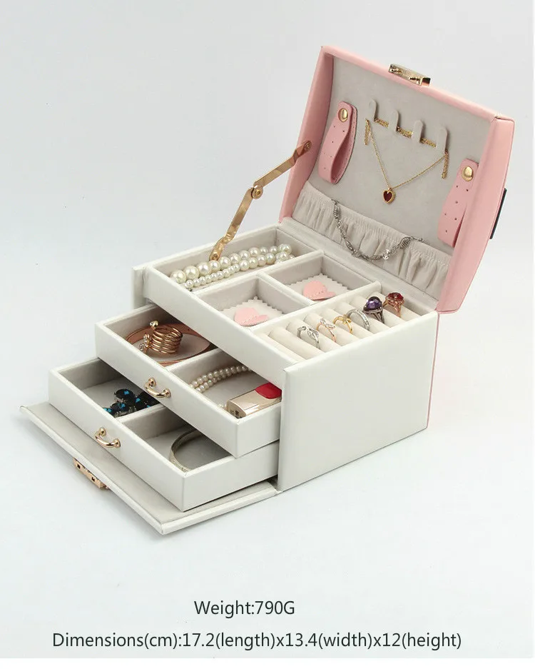 Japanese Style bowknot jewelry box jewelry collection box with lock wedding gifts for girlfriend's birthday jewelry organizer