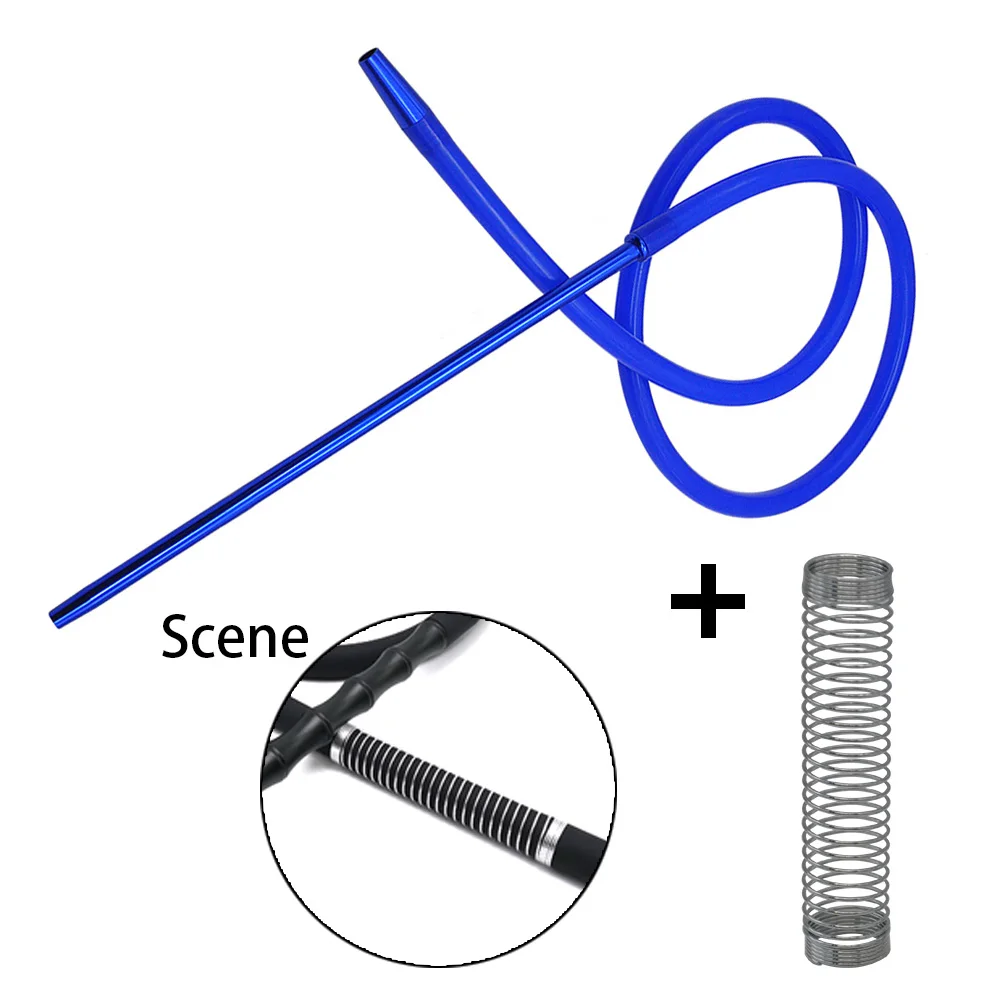 1,9 м шланг для кальяна 370 мм алюминиевая ручка мундтипы кальяна шланг для кальяна с 1,5 м силиконовый шланг кальян Pip аксессуары для кальяна - Цвет: Blue with Scene