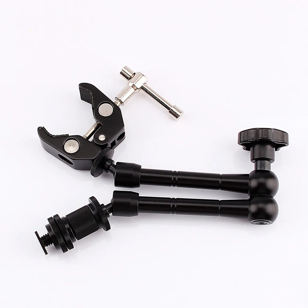 New 11" Inch Articulating Magic Arm + Super Clamp for camera LCD