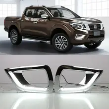 MOTORFANSCLUB 2x Белый СВЕТОДИОДНЫЕ дневные ходовые огни DRL Противотуманные Фары Для Nissan Navara NP300 2015-up