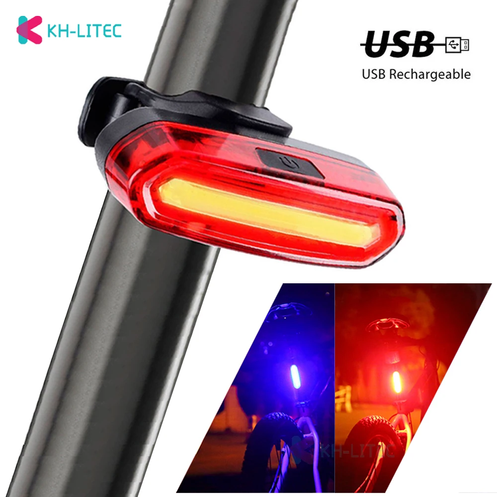 3 Modes LED Bicycle Bike Cycling Rear Tail Night Light Solar Rechargeable New CA
