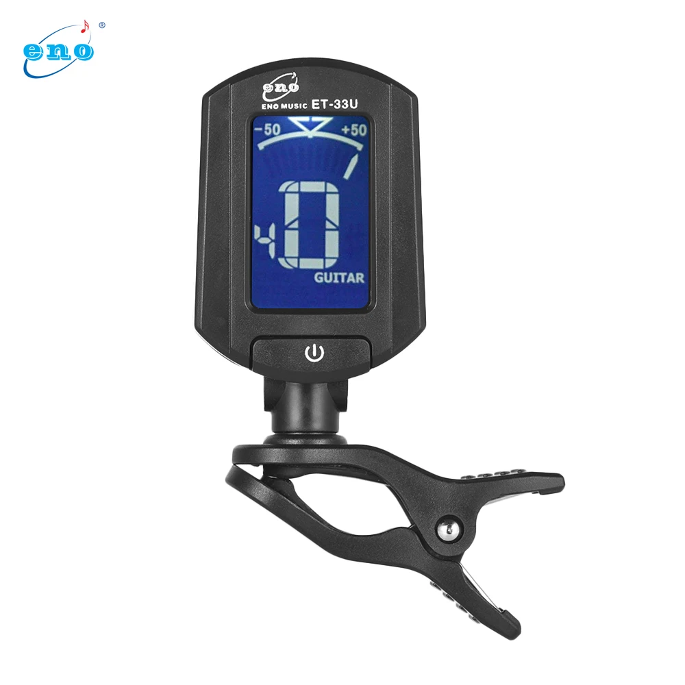 Eno ET-33U Портативный Клип-тюнер ЖК-дисплей для гитары хроматические Гавайские