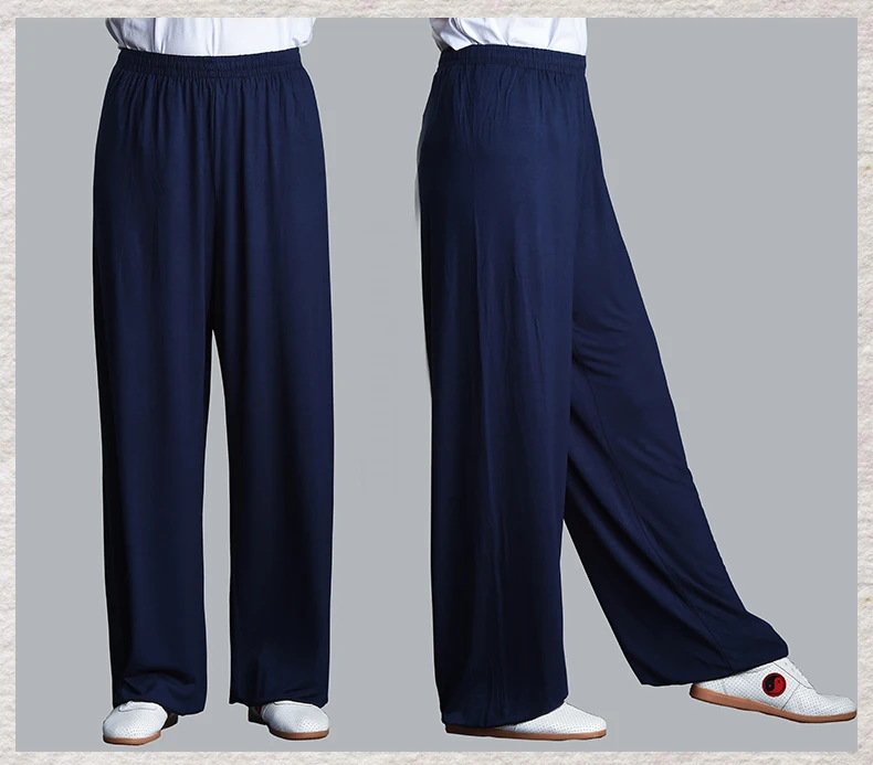 Unisex Casual Yoga Joggers Baggy Trouser High Waist Soft Pants Loose Breathable Belly Dance Bloomer Modal Solid Taichi Pants