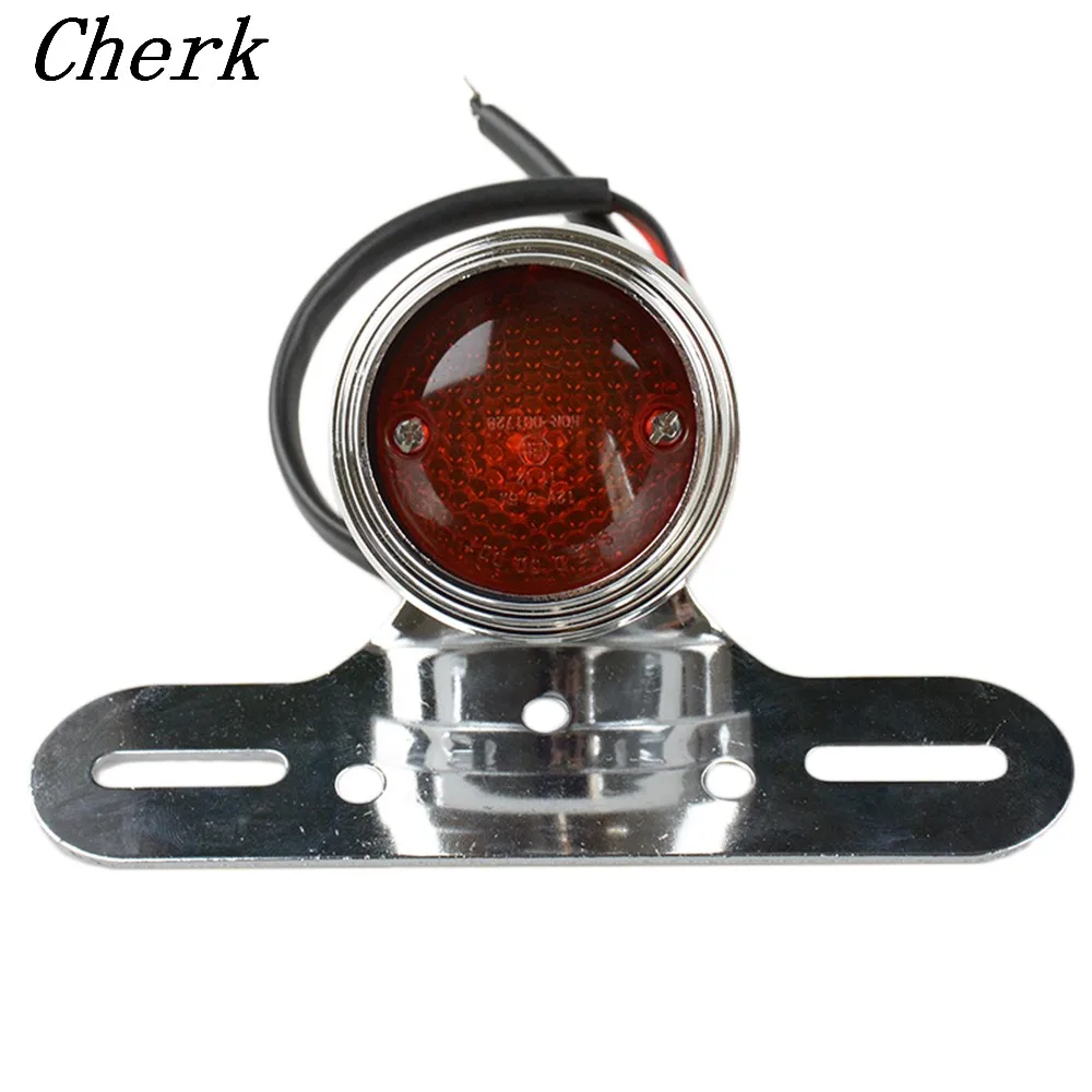 

Cherk DIY Motorcycle RED Brake Tail Rear Light Bulb For Harley Chopper Bobber Custom 12V Cafe Racer Motorbike Turn Signal Brake