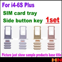 1 комплект для iphone 4 4s 5 5s 5c 6 6s plus лоток для sim-карты полный комплект боковой замок для ключа Громкости кнопка выключения звука