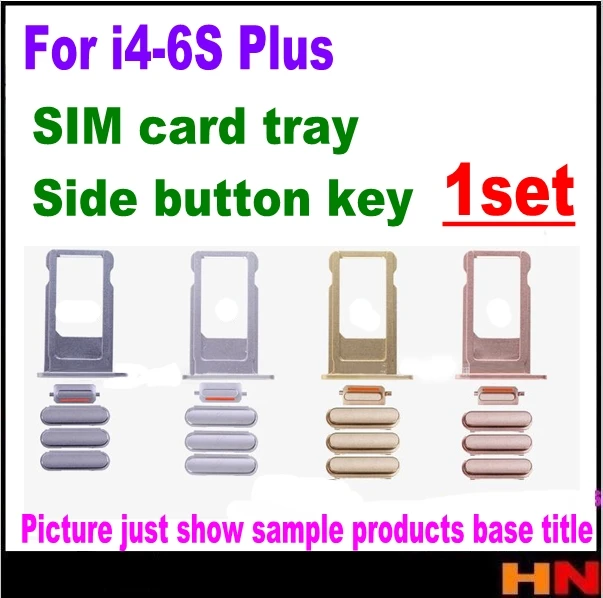 

1set For iphone 4 4s 5 5s 5c 6 6s plus Sim card tray full set Side Key Lock Volume Key Power Key Switch Mute Switch Button