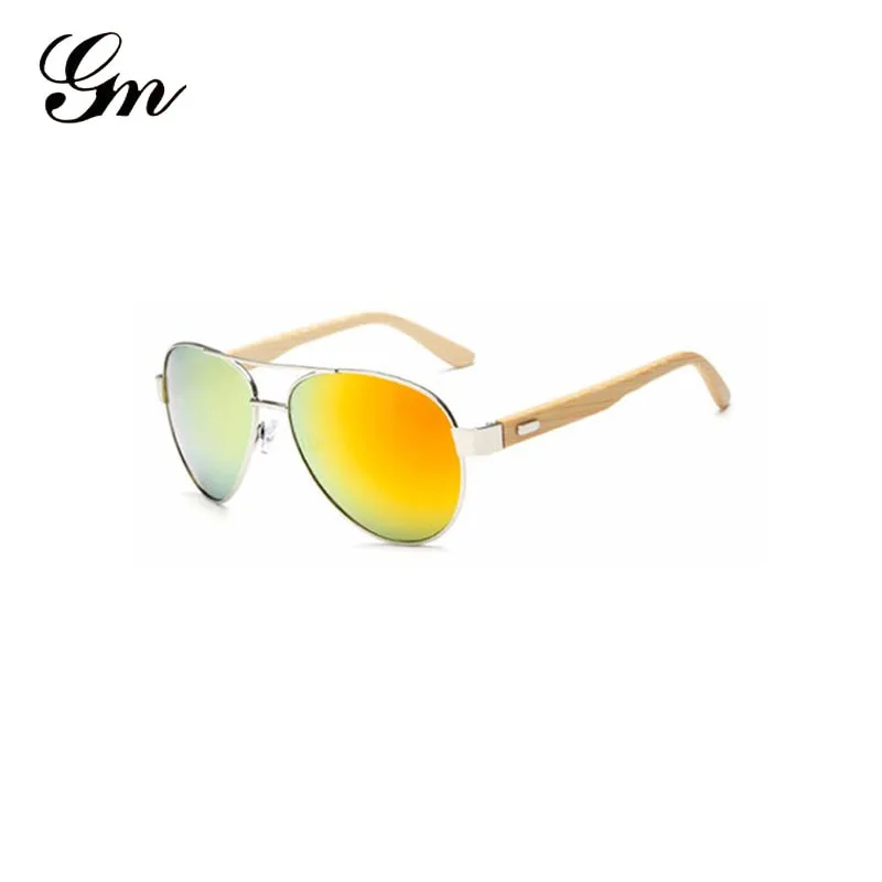 

G M Metal with bamboo feet, color, polarized sunglasses