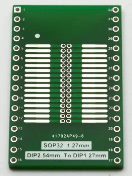 

SOP32 turn DIP32 SOIC32 adapter plate width body converts seat DIP1.27 turn 2.54