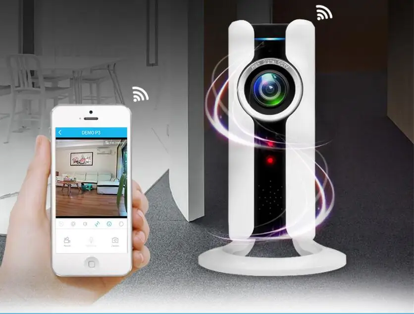 720P Wireless Mini IP Camera 180 Degree Wide View Fisheye