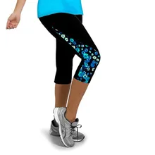 Бег Для женщин спортивные тренировки легинсы для фитнеса, штаны с цветочным рисунком; Узкие штаны для девочек; Костюмы занятий Lulu брюки для женская спортивная E91