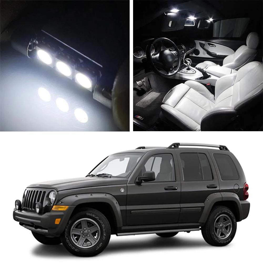 

Canbus LED Lamp Interior Map Dome Trunk Plate Light Bulbs For Jeep Liberty 2002-2006