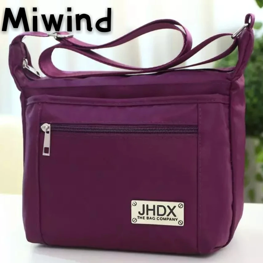 MIWIND Повседневное нейлон Крепкие Наплечные сумки женские на молнии Роскошные
