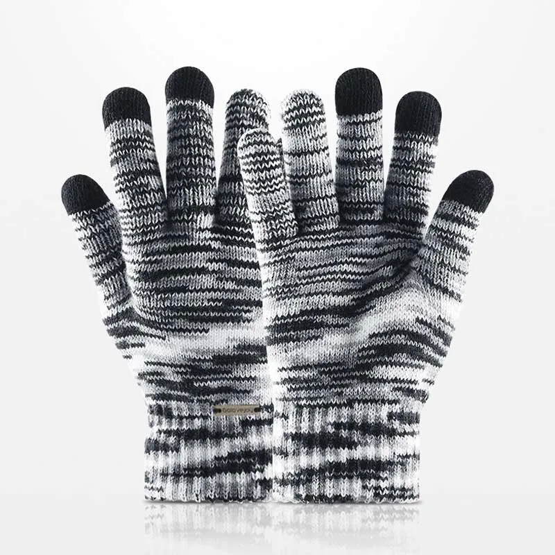 Крутые модные зимние теплые перчатки с сенсорным экраном, вязаные перчатки для бега для мужчин и женщин, перчатки для велоспорта, рыбалки, гольфа, волейбола, спорта на открытом воздухе